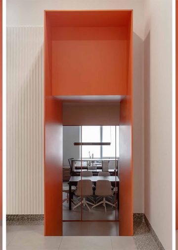 Dự án FG OFF – Một văn phòng không gian hình học màu cam