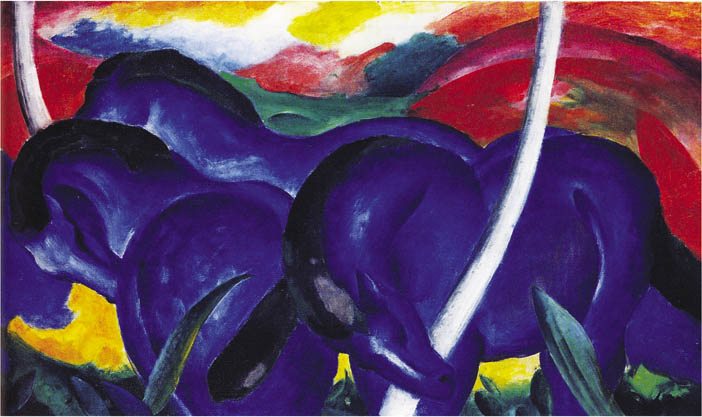 Kỵ mã xanh - tranh sơn dầu của Franz Marc