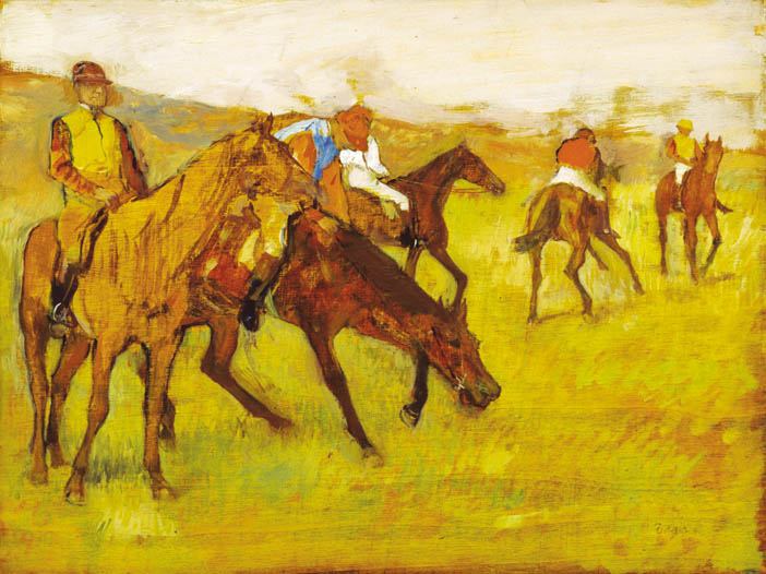 Trước cuộc đua - tranh sơn dầu của Edgar Degas