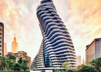Tòa nhà tháp xoắn chứa hàng chục ngàn cây xanh ở Đài Bắc - 1