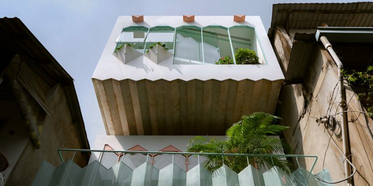 Nhà khối zic zac trong hẻm nhỏ