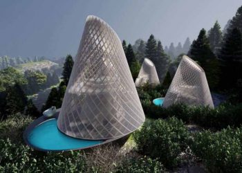 Những cabin hình nón độc đáo trong ngôi làng sinh thái ở Mexico