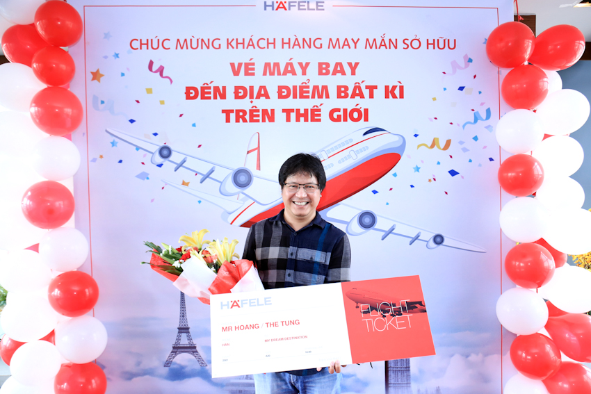 Giải thưởng chương trình “Bay đến địa điểm trong mơ cùng Häfele” đã có chủ