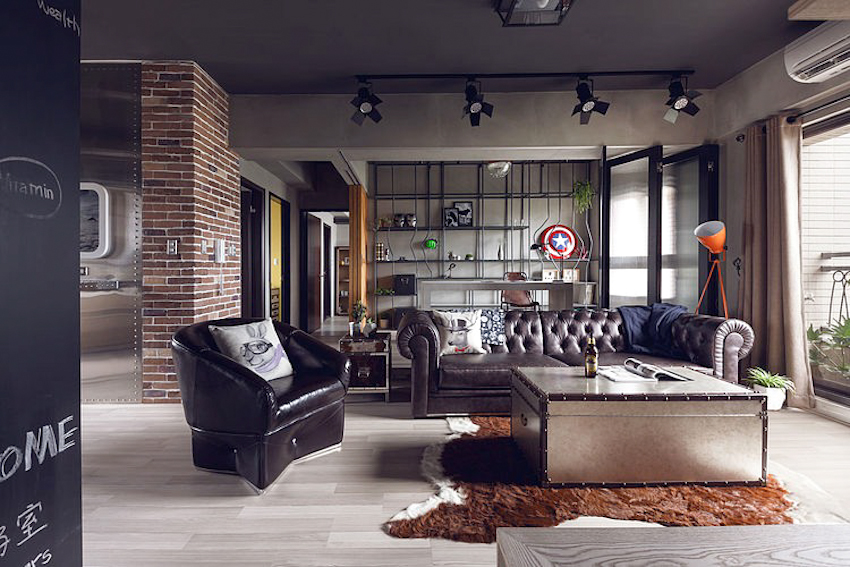 Nội thất căn hộ Hong’s House mạnh mẽ không kém sang trọng với tông màu xám