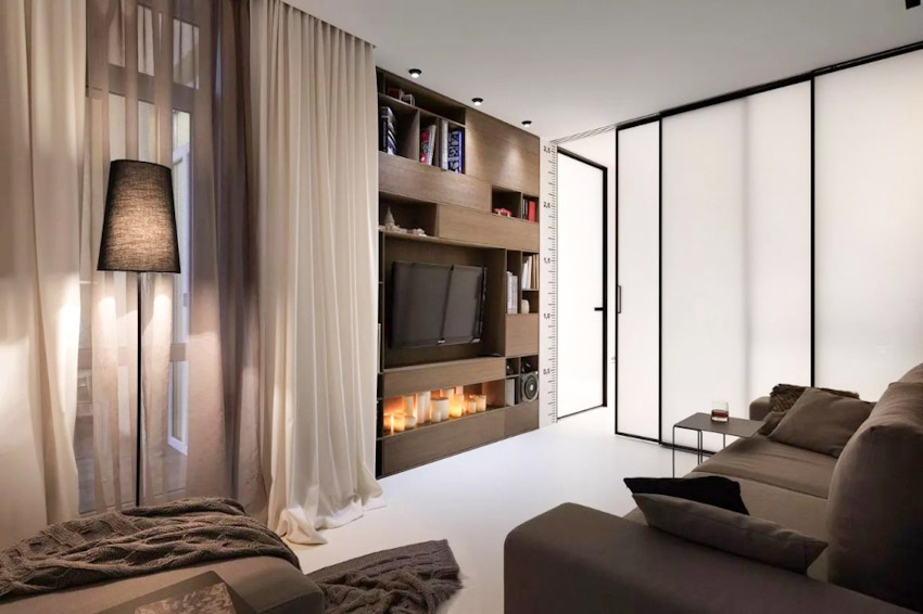Nội thất căn hộ 44m² đẹp vượt ngưỡng với phong cách tối giản