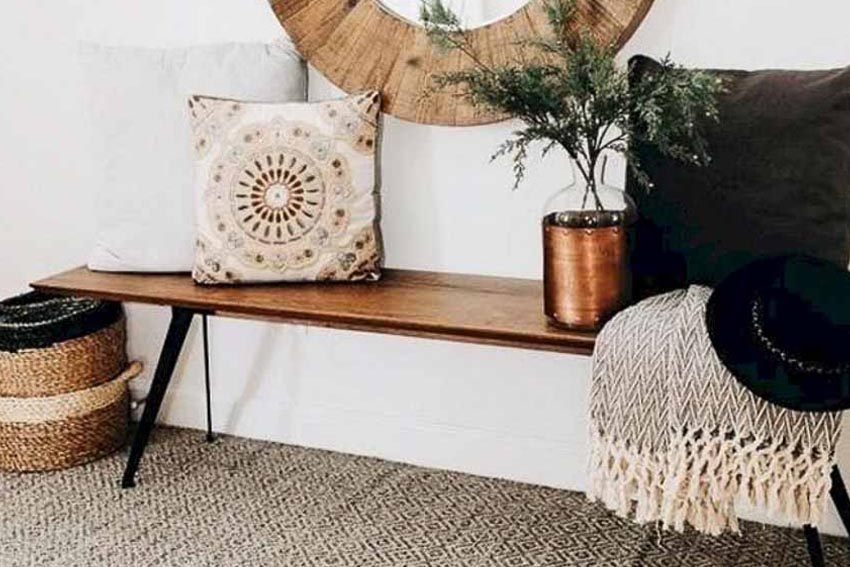 Thiết kế lối ra vào nhà theo phong cách Bohochic như sảnh khách sạn 5 sao