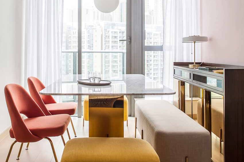 Màu sắc và chất liệu tạo nên sự cân bằng tinh tế cho căn hộ 46m2