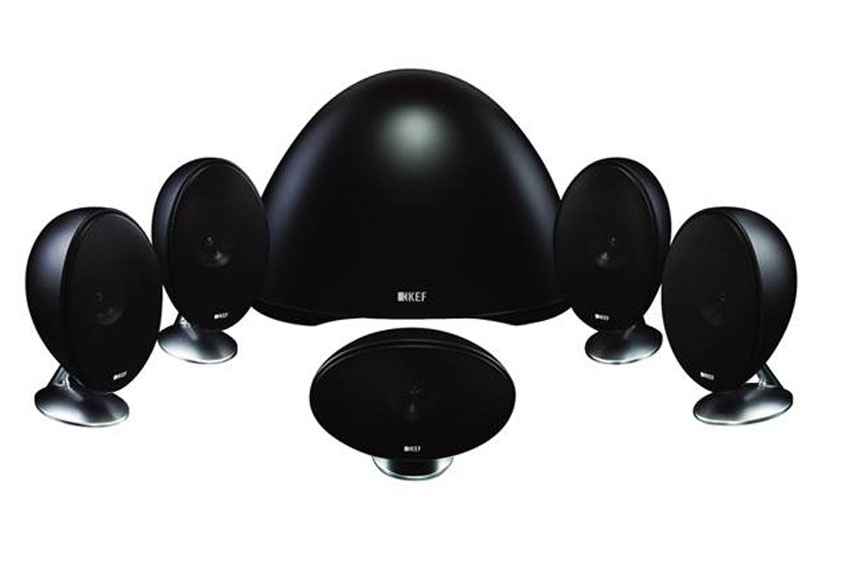Hệ thống âm thanh giải trí tại gia 5.1 E Series của KEF – Hình trứng độc đáo