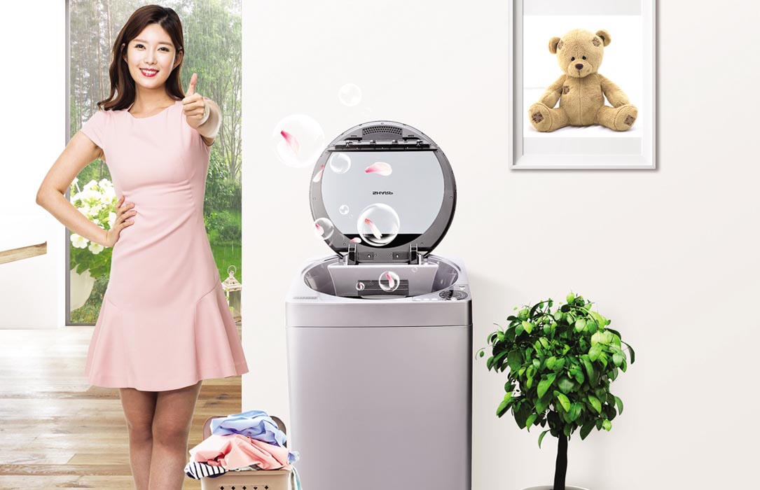 Thiết kế lồng giặt Eco Drum không lỗ của Sharp