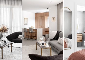 Chiêm ngưỡng căn hộ hiện đại ấm cúng với tông màu xám nhẹ và hồng pastel