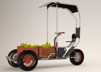 Xe đạp chạy bằng năng lượng mặt trời có thể thu gọn để giao hàng