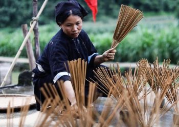Phụ nữ Nùng chăm chỉ cần mẫn