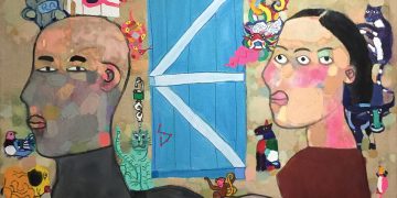 Cuộc đời và 12 cung hoàng đạo - tranh sơn dầu của Đặng Xuân Hòa