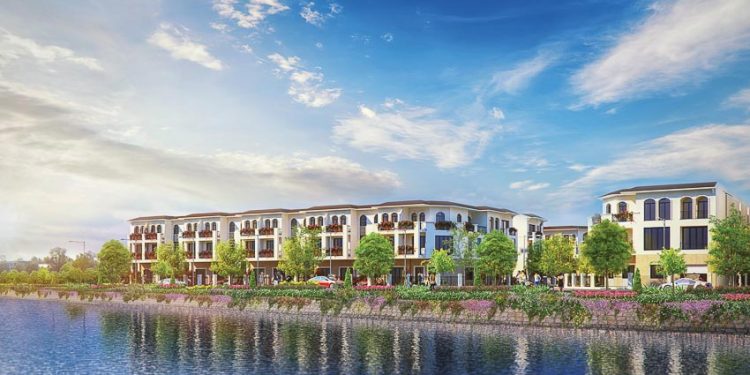 Phối cảnh nhà phố thương mại giai đoạn 1 tại khu dân cư Senturia Nam Sai Gon