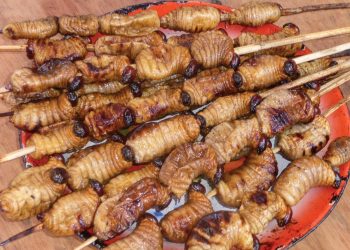 Đuông dừa nướng bếp than