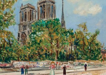 Quang cảnh Notre Dame de Paris - tranh của Utrillo