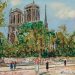Quang cảnh Notre Dame de Paris - tranh của Utrillo
