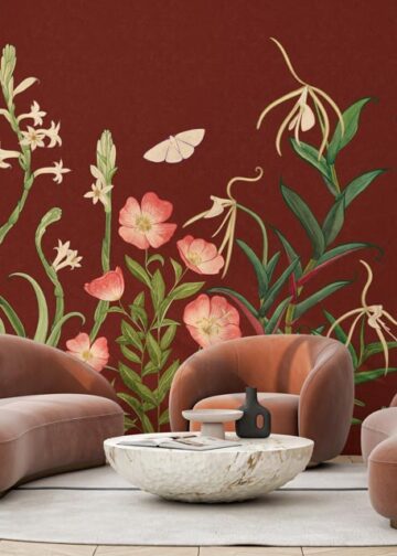 Giấy dán tường Eterna Nouveau của Astek với họa tiết thực vật phóng đại phong cách Art Nouveau - 5