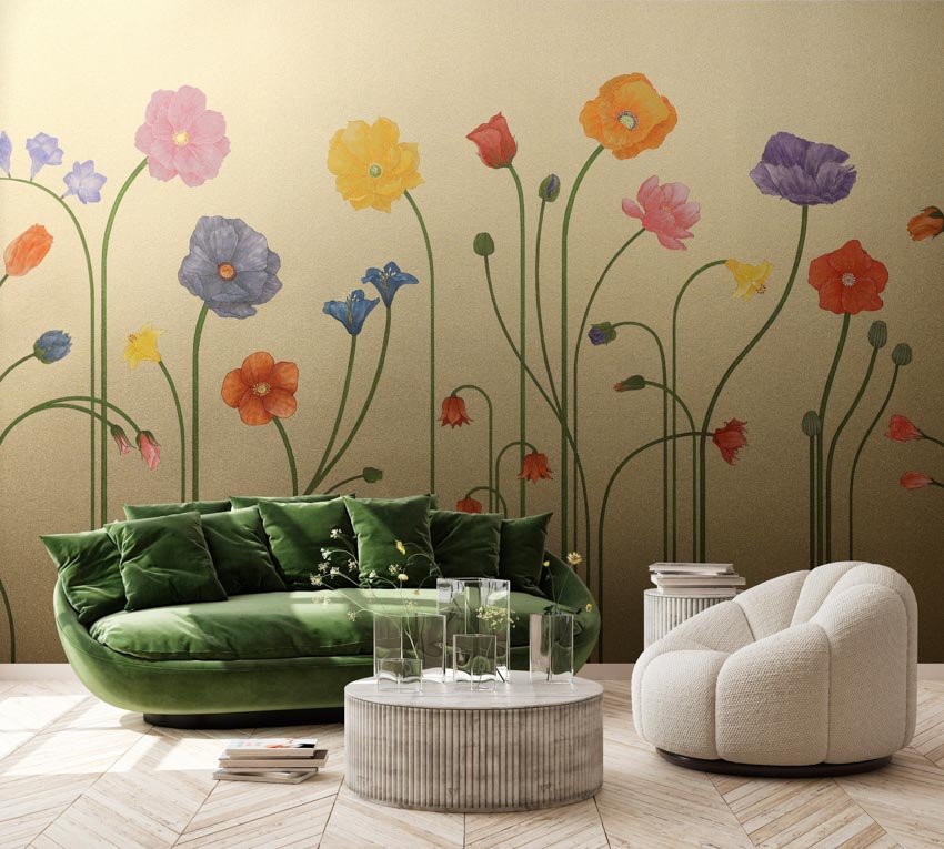 Giấy dán tường Eterna Nouveau của Astek với họa tiết thực vật phóng đại phong cách Art Nouveau - 6