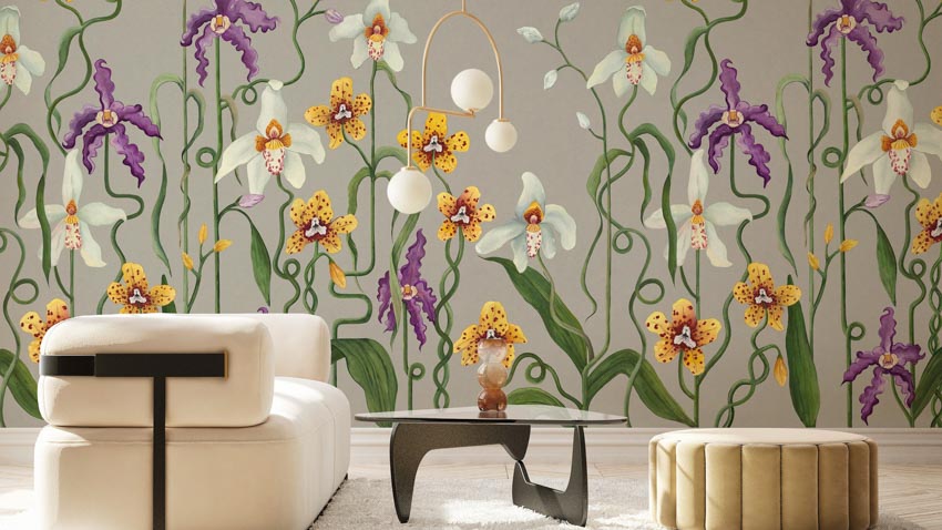 Giấy dán tường Eterna Nouveau của Astek với họa tiết thực vật phóng đại phong cách Art Nouveau - 7