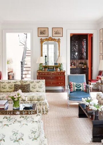 Thảm len trung tính kích thước lớn đặt dưới sofa trong phòng khách hiện đại, tạo sự gắn kết không gian - 3