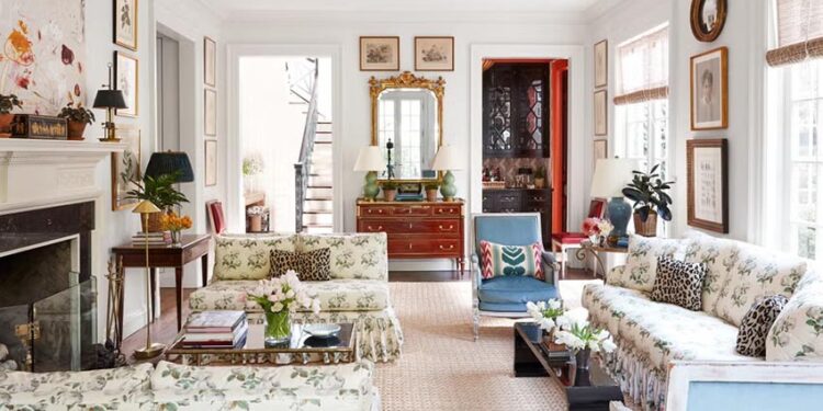 Thảm len trung tính kích thước lớn đặt dưới sofa trong phòng khách hiện đại, tạo sự gắn kết không gian - 3