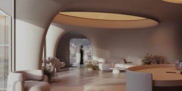 Không gian VRODA Clinic & Spa với kiến trúc hữu cơ, ánh sáng trần hình mặt trời và nội thất bo tròn mềm mại - 1