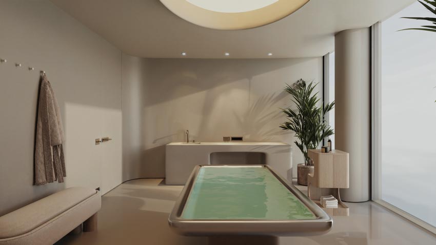 Không gian VRODA Clinic & Spa với kiến trúc hữu cơ, ánh sáng trần hình mặt trời và nội thất bo tròn mềm mại - 2