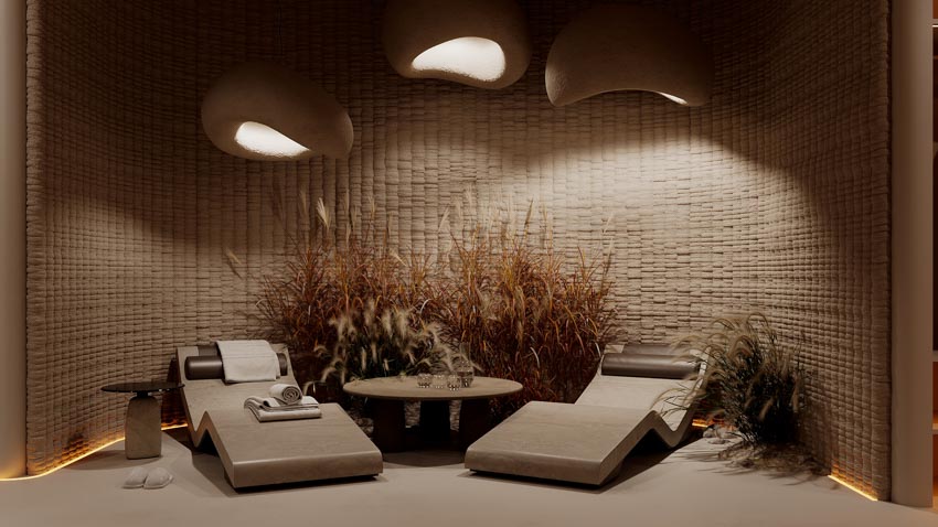 Không gian VRODA Clinic & Spa với kiến trúc hữu cơ, ánh sáng trần hình mặt trời và nội thất bo tròn mềm mại - 3