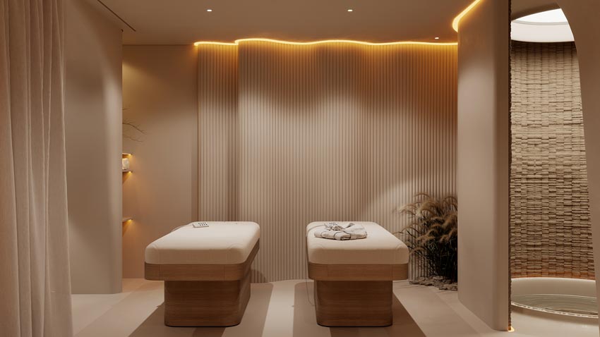 Không gian VRODA Clinic & Spa với kiến trúc hữu cơ, ánh sáng trần hình mặt trời và nội thất bo tròn mềm mại - 4