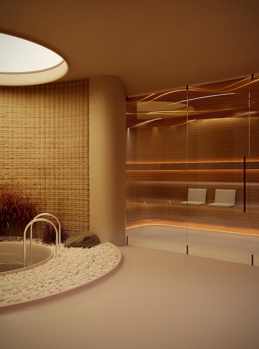 Không gian VRODA Clinic & Spa với kiến trúc hữu cơ, ánh sáng trần hình mặt trời và nội thất bo tròn mềm mại - 7