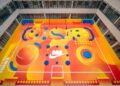 Sân chơi đầy màu sắc do Lego và Nike thiết kế tại Trường Tiểu học Baoshan, Thượng Hải – với sàn tái chế từ 280.000 đôi giày - 1