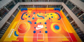 Sân chơi đầy màu sắc do Lego và Nike thiết kế tại Trường Tiểu học Baoshan, Thượng Hải – với sàn tái chế từ 280.000 đôi giày - 1