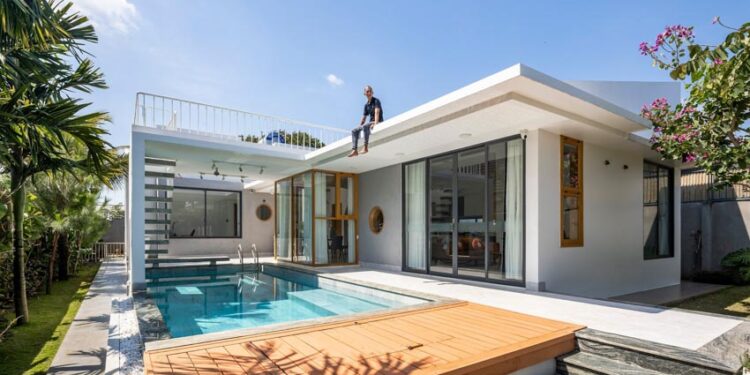 Bản hòa ca hồ bơi và không gian xanh tại Mi Mây House - 6