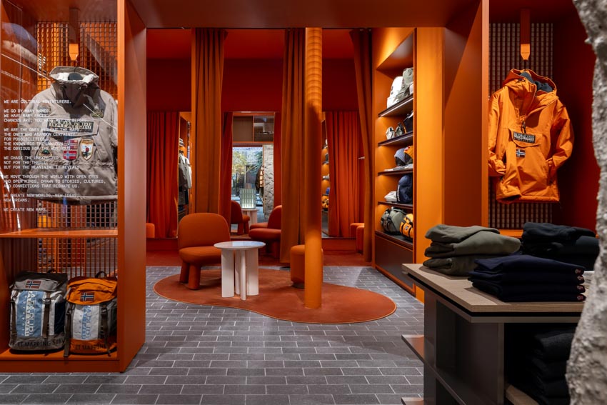 Không gian nội thất Napapijri Milan với ánh sáng ấm và vật liệu tự nhiên tạo cảm giác tĩnh lặng - 6