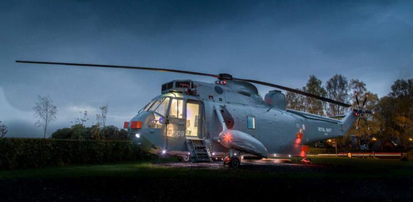 Biến trực thăng thành nơi cắm trại sang trọng