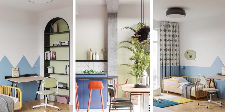 Pha trộn màu sắc cho không gian sống tươi trẻ