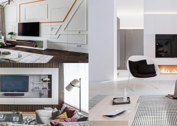 Phía sau chiếc tivi là một bức tường đẹp