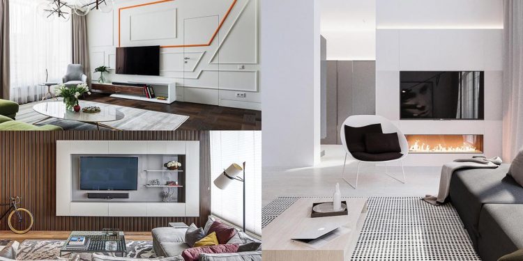 Phía sau chiếc tivi là một bức tường đẹp