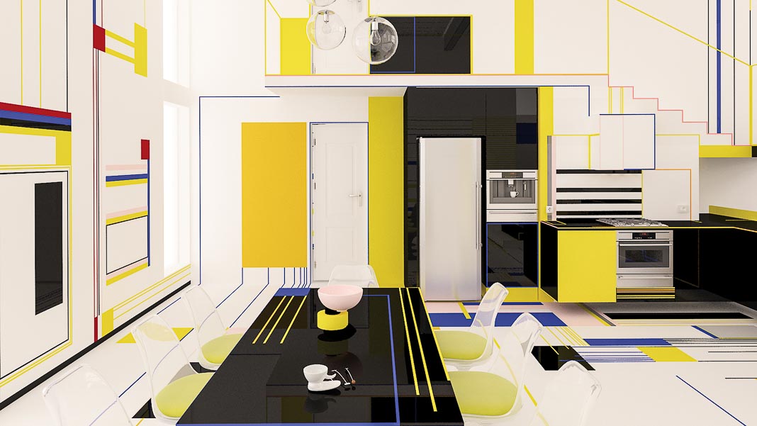 Bữa điểm tâm với Mondrian - Sống với sắc màu Piet Mondrian 12