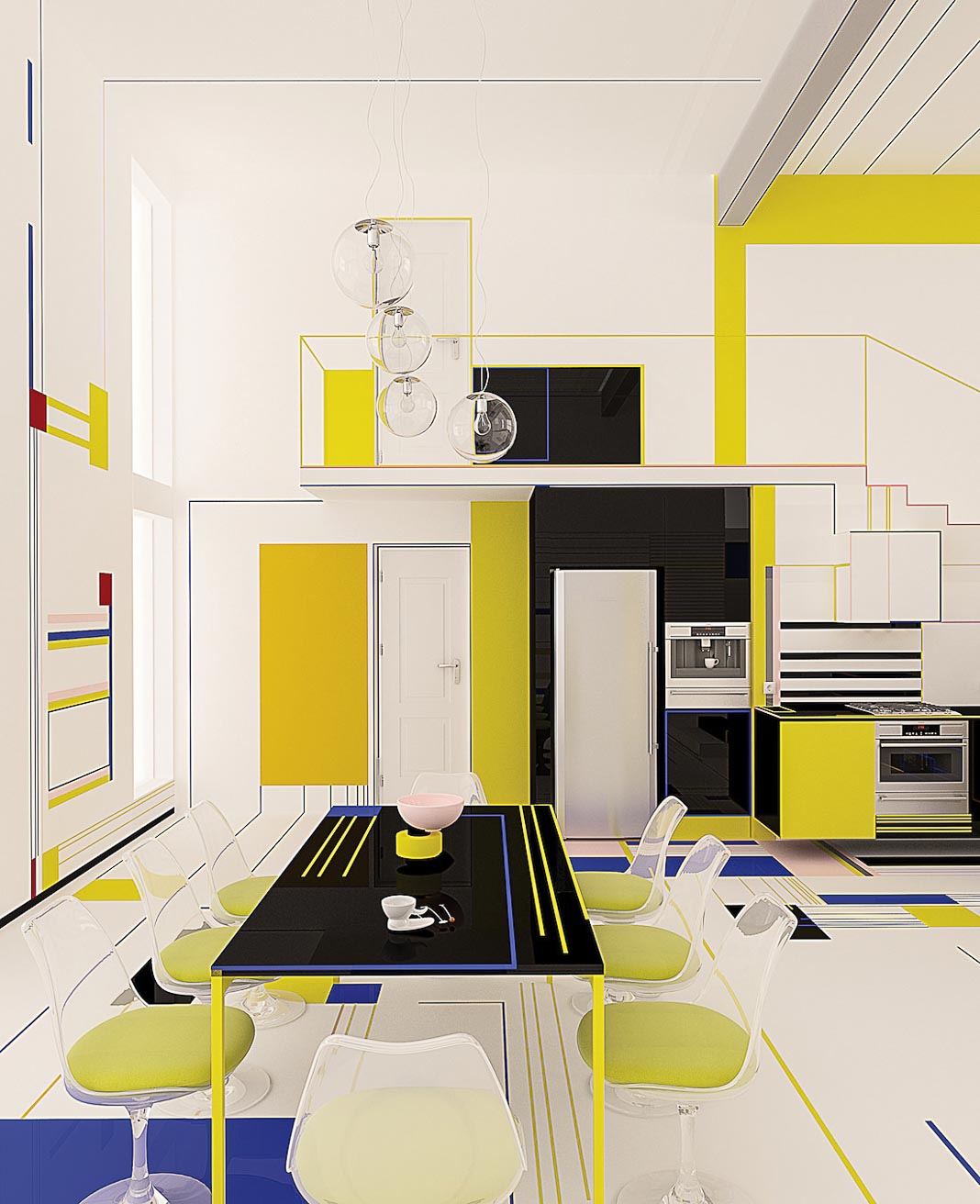 Bữa điểm tâm với Mondrian - Sống với sắc màu Piet Mondrian 16