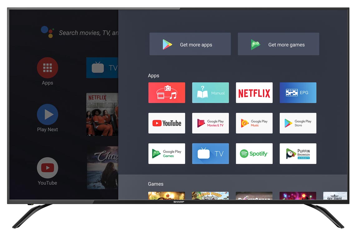 Tivi Sharp Android 4K - 4T-C70BK1X: Màn hình lớn xem cực đã-11