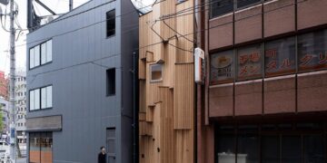 Công trình Prewood bằng gỗ tại Tokyo với mặt đứng cedar và thiết kế module lắp ghép trong không gian đô thị chật hẹp - 4