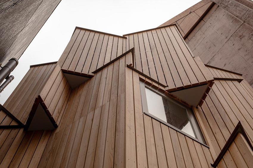 Công trình Prewood bằng gỗ tại Tokyo với mặt đứng cedar và thiết kế module lắp ghép trong không gian đô thị chật hẹp - 6