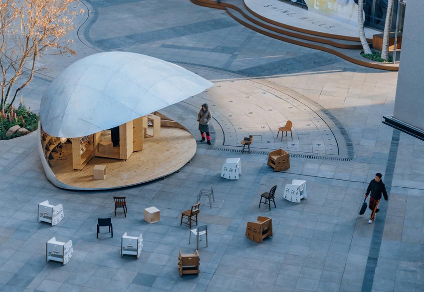 Shell Book Pavilion: Khi thư viện trở thành sân khấu của đời sống đô thị - 1