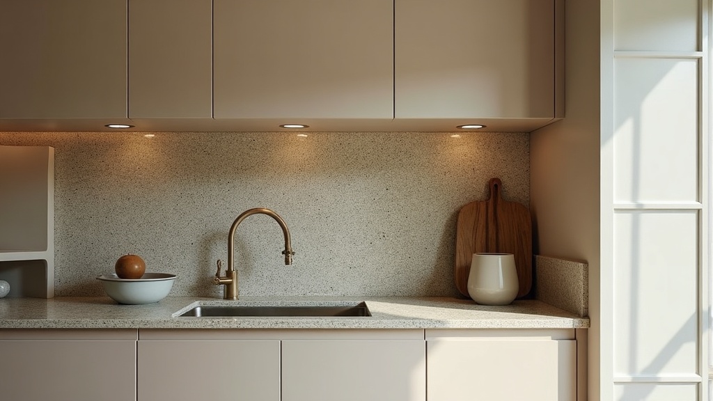 Bếp nhà Việt với bề mặt terrazzo