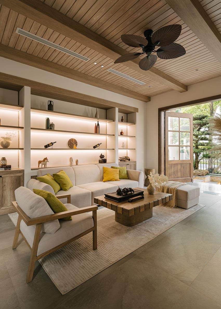 Biệt thự The Inner Calm Villa với thiết kế hiện đại mộc mạc, không gian mở, vườn xanh và ánh sáng tự nhiên tạo trải nghiệm sống chậm - 7