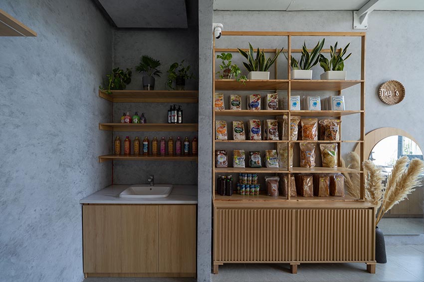 không gian shophouse Thy’s House tại Biên Hòa với mái kính, lam gỗ và vòm bê tông cong mềm mại - 10