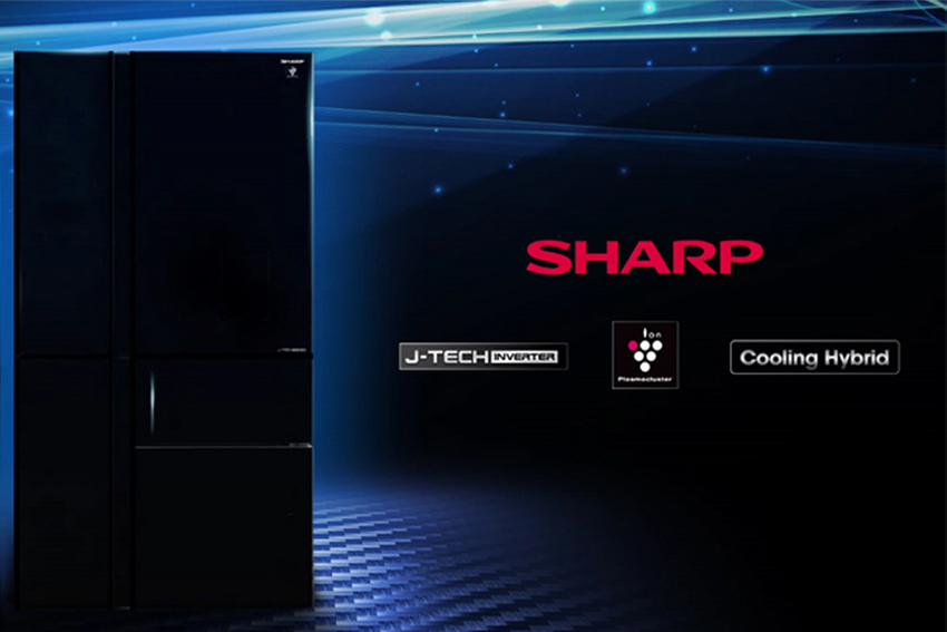 Tủ lạnh Sharp J-Tech Inverter năm cửa SJ-F5X75VGW-BK